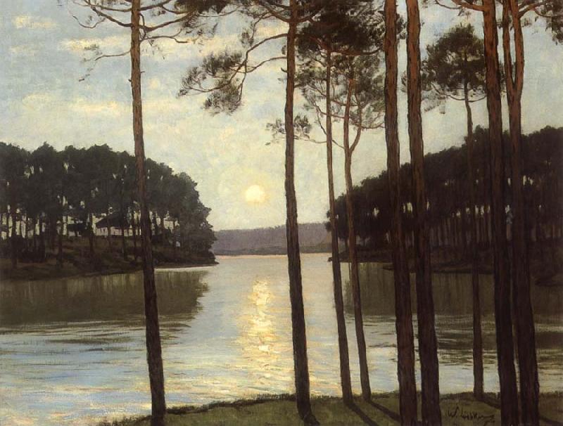 Walter Leistikow Evening mood at the battle lake